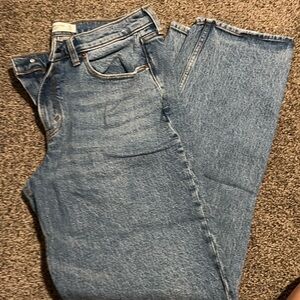 Abercrombie and Fitch The Straight Mid Rise Jeans